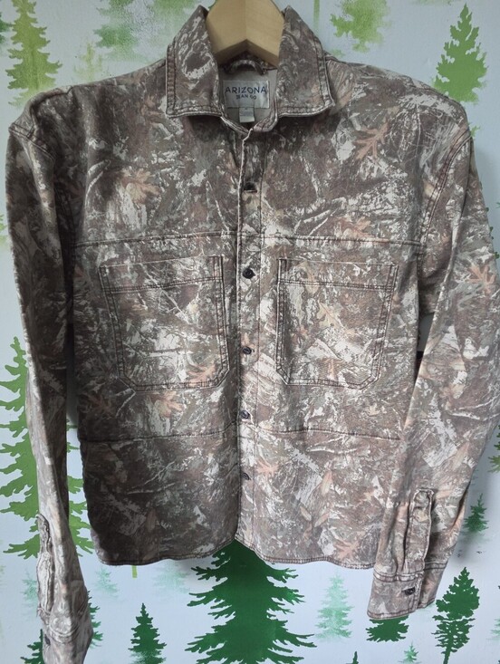 Arizona Jean Company Other - Arizona Jean Company Lightweight Camo Shirt Jacket in Brown and Cream